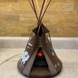 Tee Pee flickering fire nightlight